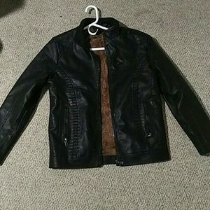 A boys leather jacket